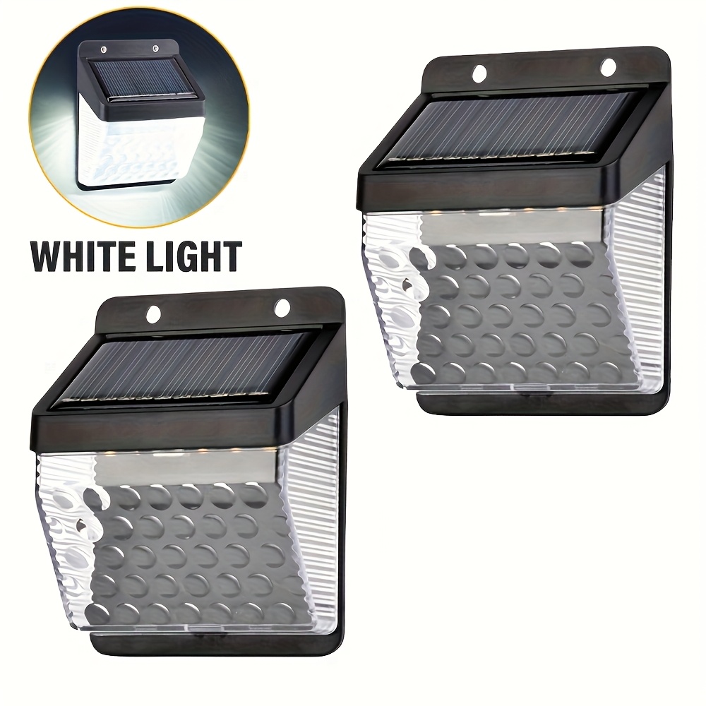 Outdoor Power For Lights - ไฟ LED พลังงานแสงอาทิตย์ พร้อมเซ็นเซอร์ตรวจจับความเคลื่อนไหว PIR สำหรับติดผนัง