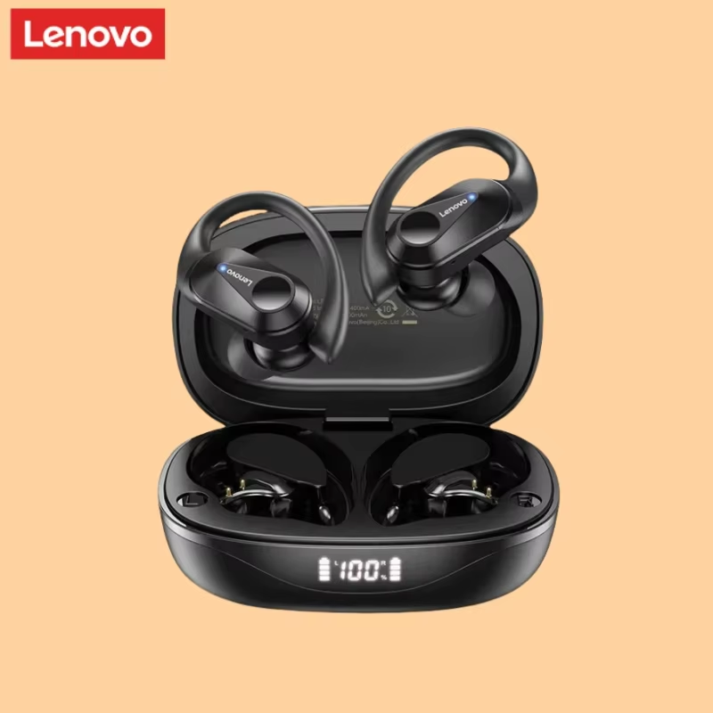 Outdoor Power Adapter Usb C - เลอโนโว LP75 หูฟังไร้สายสำหรับเล่นกีฬาพร้อมไมโครโฟน, ปุ่มควบคุม, จอแสดงผล LED,