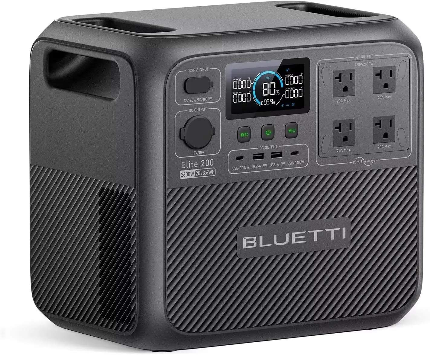 Outdoor Power Outlet - สถานีพลังงานแบบพกพา BLUETTI Elite 200 V2, แบตเตอรี่สำรอง