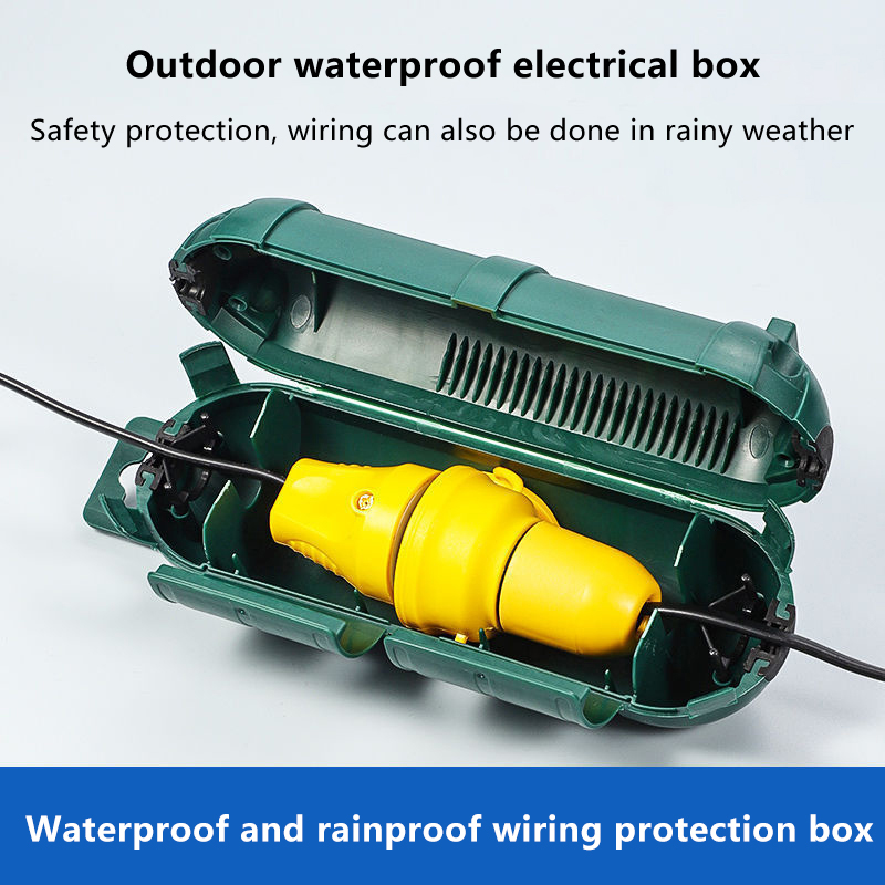 Outdoor Power Outlet - ฝาครอบสายไฟภายนอกพร้อมซีลกันน้ำ กล่องเชื่อมต่อไฟฟ้าเพื่อปกป้องปลั๊กไฟภายนอก