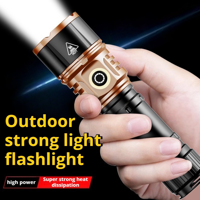 Outdoor Power For Lights - ไฟฉาย LED พลังงานสูง แสงสว่างแรง ชาร์จแบบ Type-C