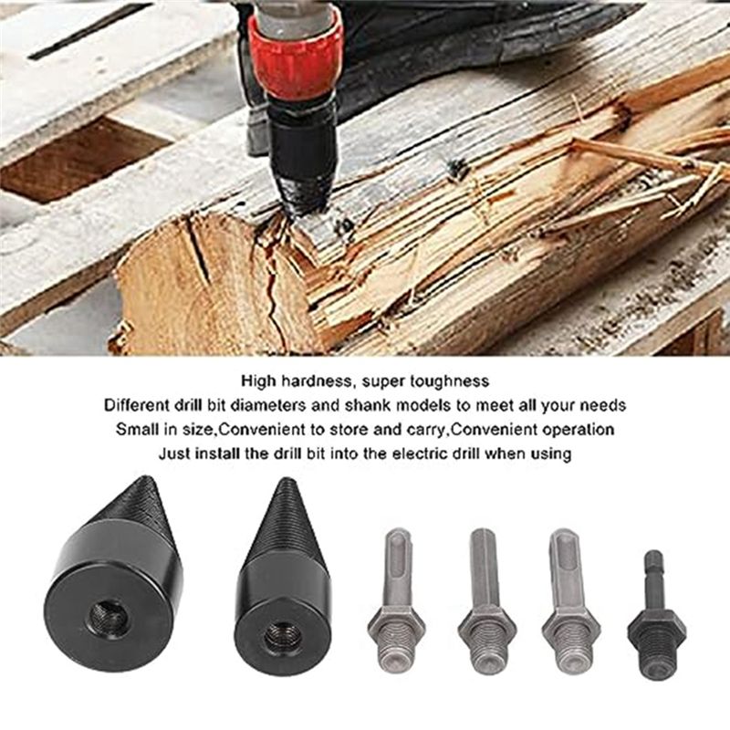 ชุดดอกสว่านแยกไม้ A77K จำนวน 6 - Log Splitter Electric บทวิจารณ์และราคา