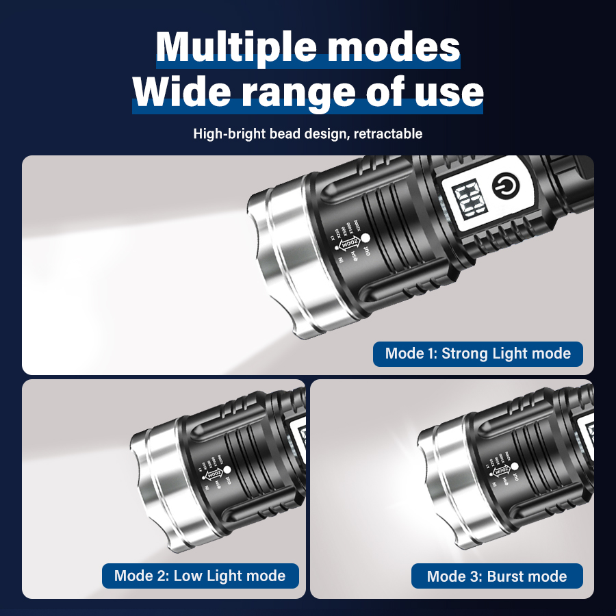 ไฟฉาย LED กำลังสูง 200000LM แบ - Outdoor Power For Lights บทวิจารณ์และราคา