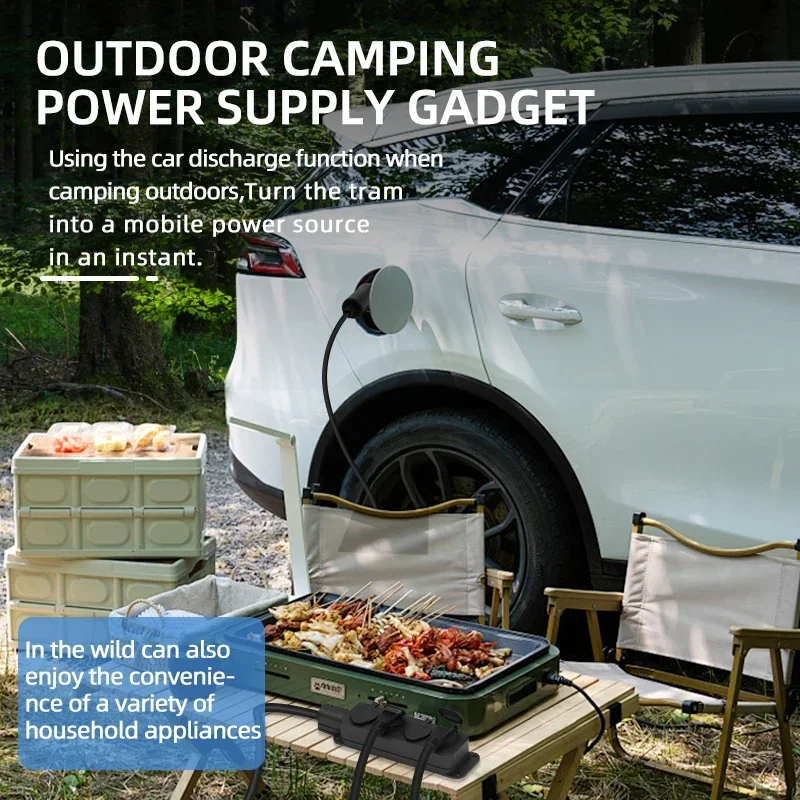 แบบพกพา 16A 4KW ไฟฟ้ารถ EV Cha - Outdoor Power Plus บทวิจารณ์และราคา