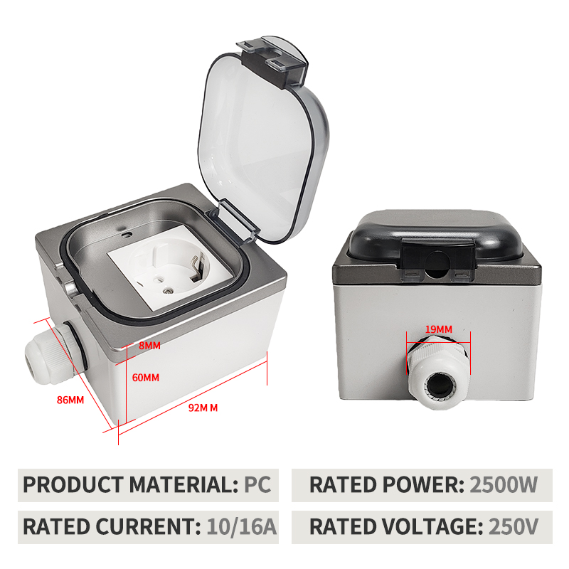 กล่องซ็อกเก็ตติดผนังกันน้ำ IP6 - Outdoor Power Outlet บทวิจารณ์และราคา