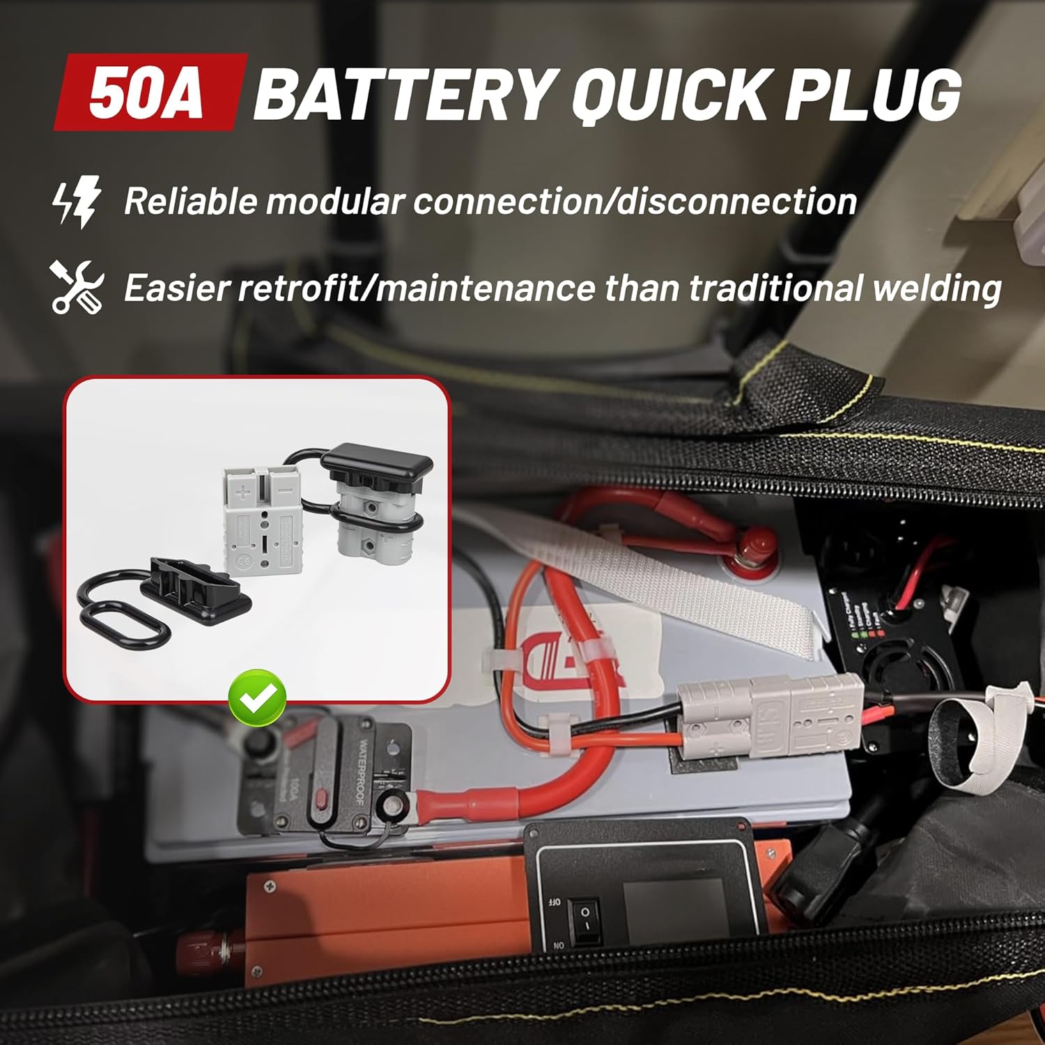 2PCS 50A แบตเตอรี่ Quick Conne - Outdoor Power Disconnect บทวิจารณ์และราคา