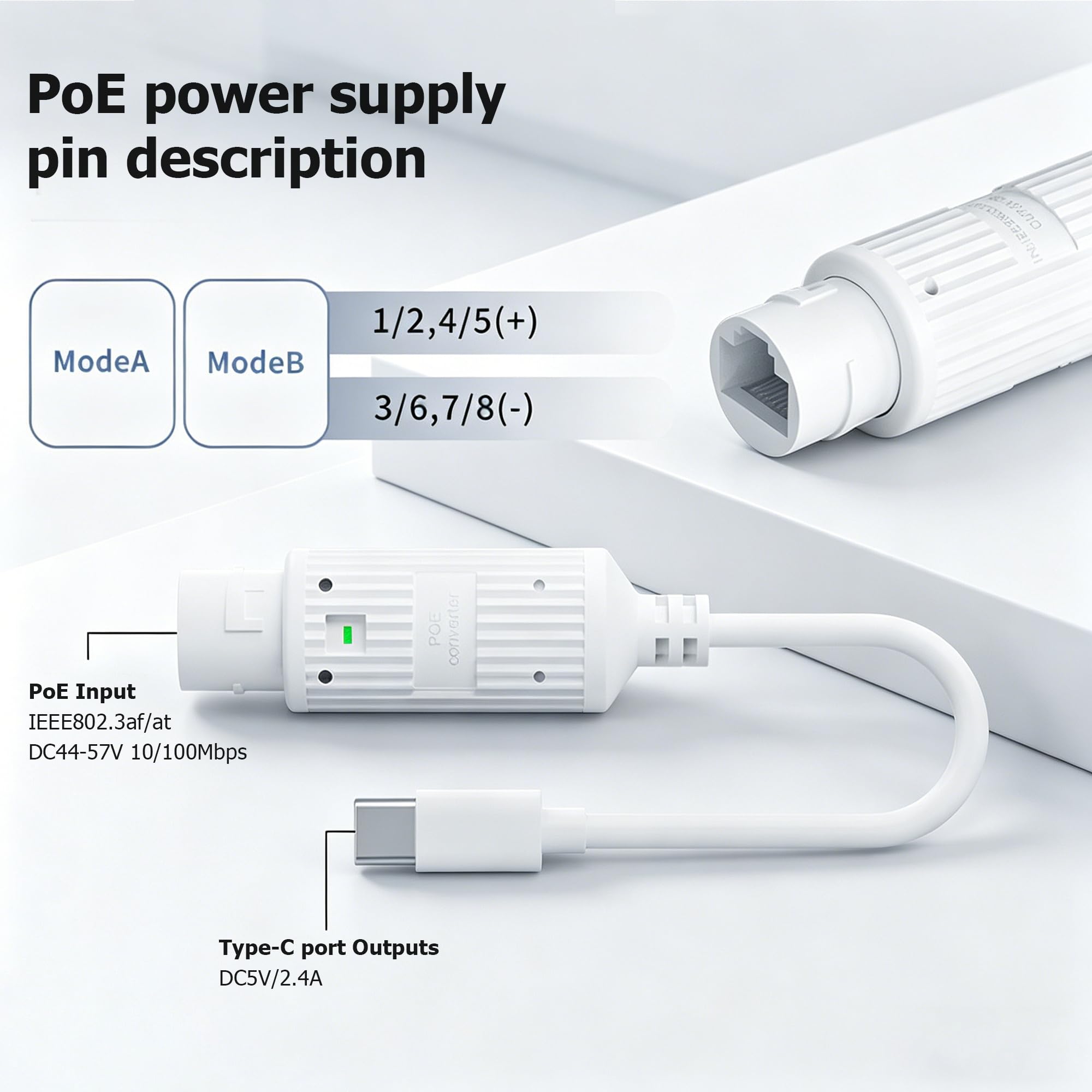 ตัวแปลงไฟ POE เป็น USB-C อะแดป - Outdoor Power Adapter Usb C บทวิจารณ์และราคา