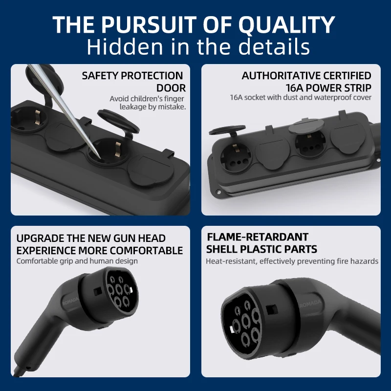 สายชาร์จรถยนต์ไฟฟ้าแบบพกพา 16A - Outdoor Power Outlet บทวิจารณ์และราคา