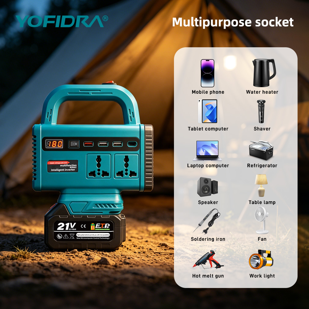 อินเวอร์เตอร์พกพา YOFIDRA 220V - Outdoor Power Outlet บทวิจารณ์และราคา
