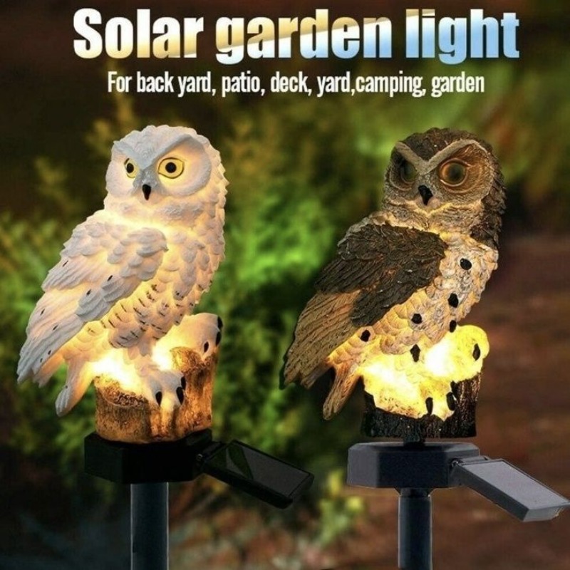 ไฟสวนรูปนกฮูกพลังงานแสงอาทิตย์ - Outdoor Yard Power Stake บทวิจารณ์และราคา