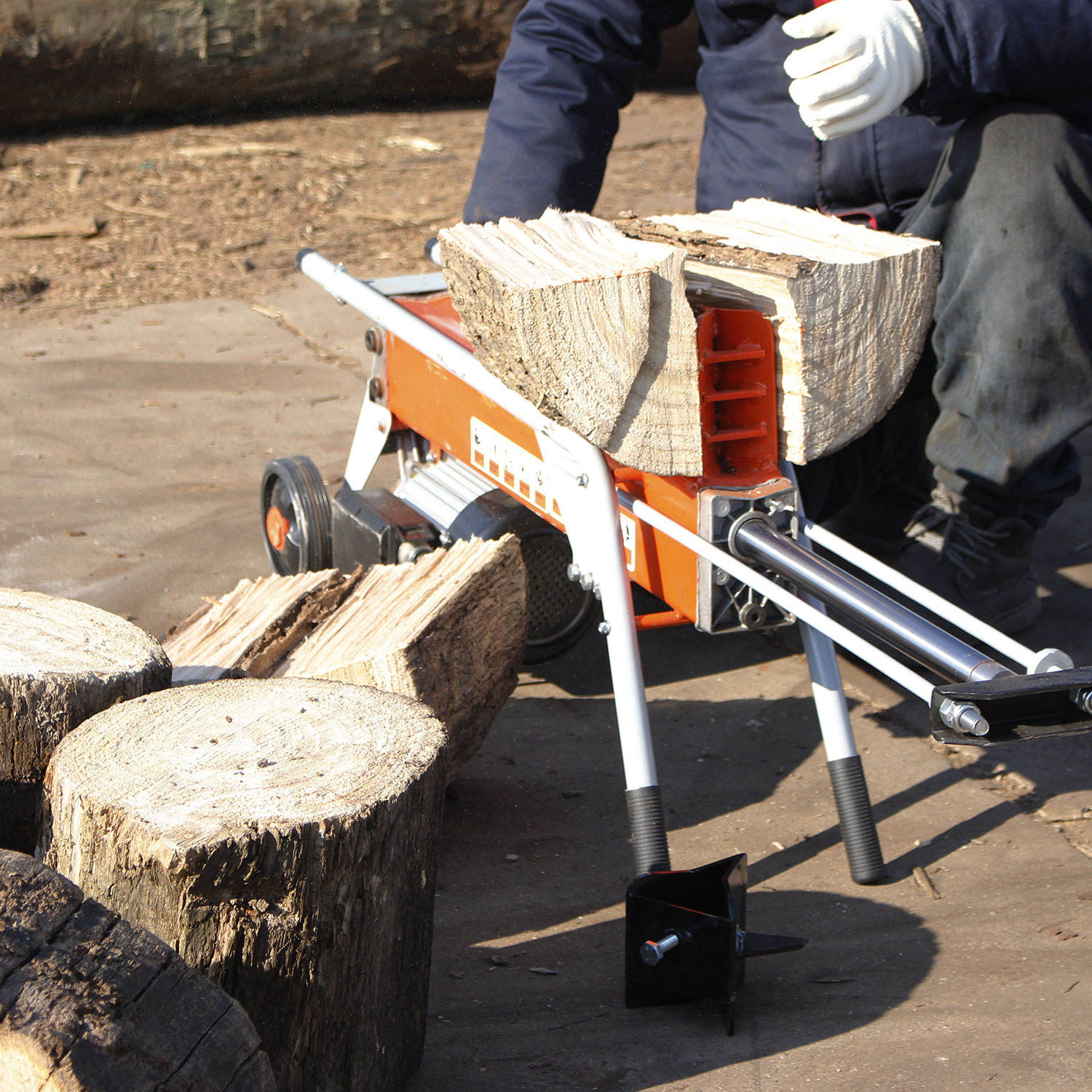 เครื่องผ่าฟืนไฮดรอลิกไฟฟ้าแบบพ - Log Splitter Electric บทวิจารณ์และราคา