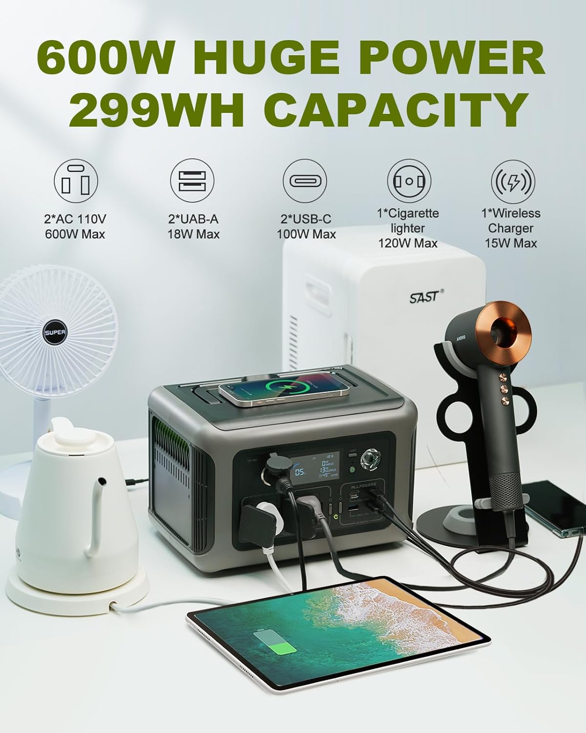ALLPOWERS แบบพกพา Power Statio - Outdoor Power Outlet บทวิจารณ์และราคา