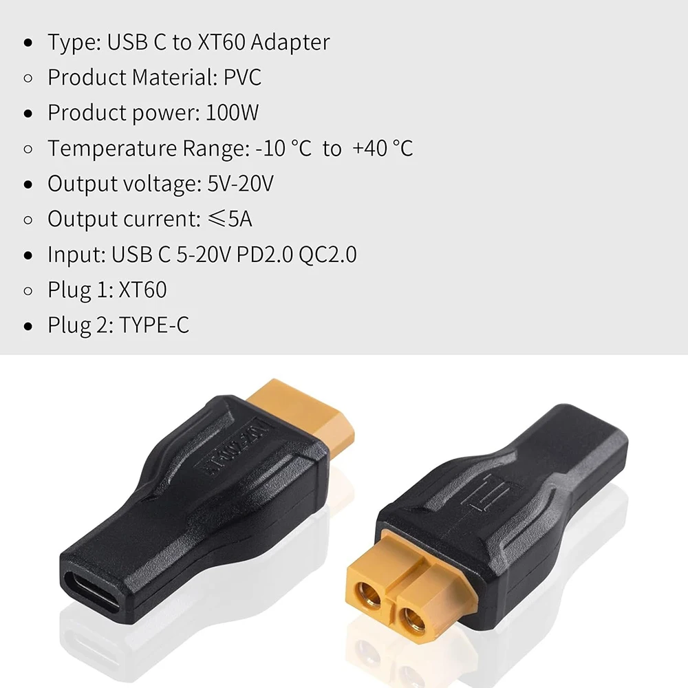 USB C ถึง XT60 อะแดปเตอร์แปลง  - Outdoor Power Adapter Usb C บทวิจารณ์และราคา