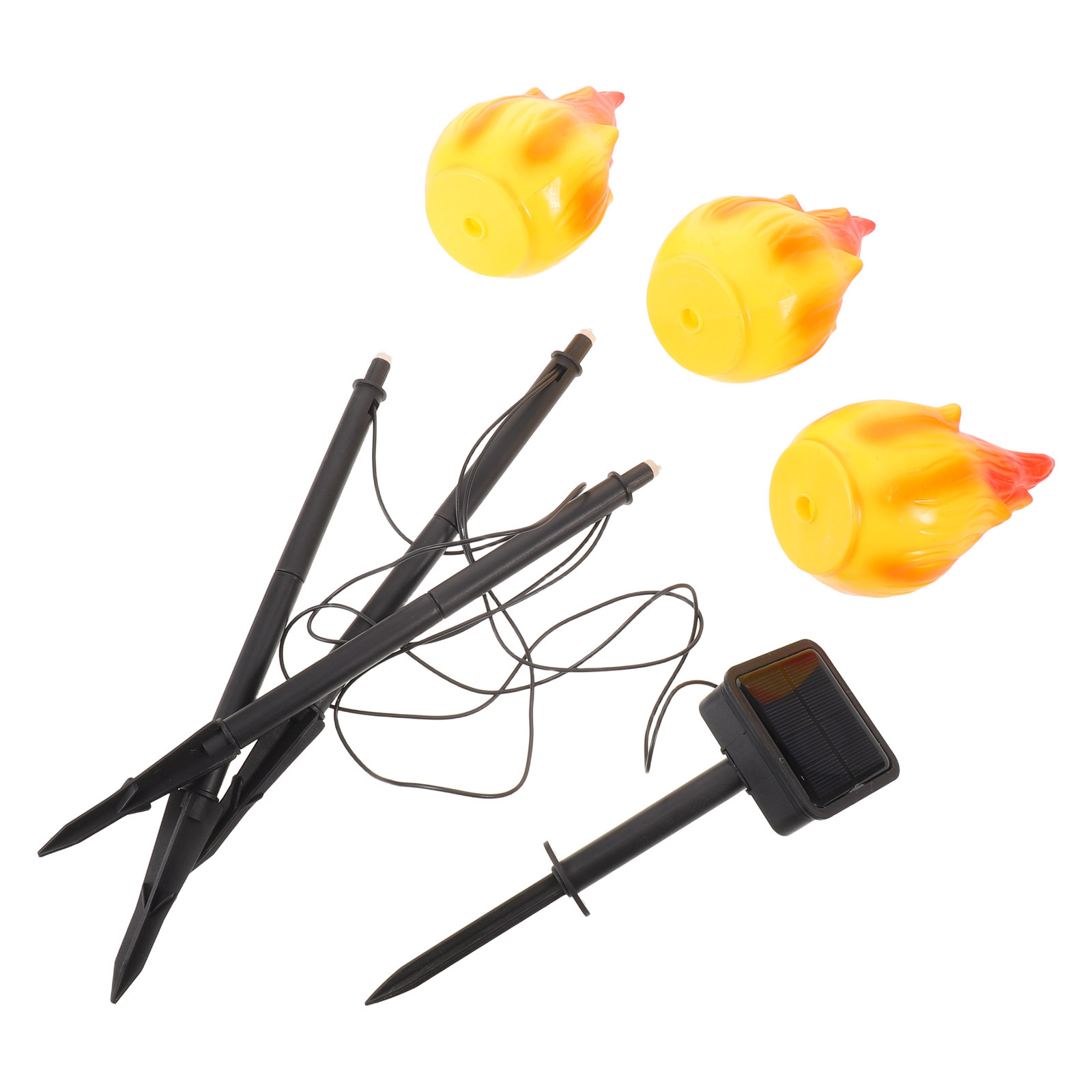 โคมไฟพลังงานแสงอาทิตย์แบบคบเพล - Outdoor Yard Power Stake บทวิจารณ์และราคา